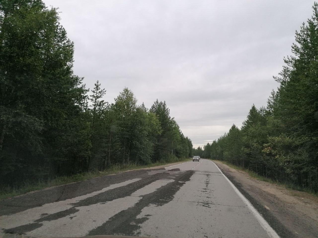 Под Северодвинском выполнен странный ремонт дороги